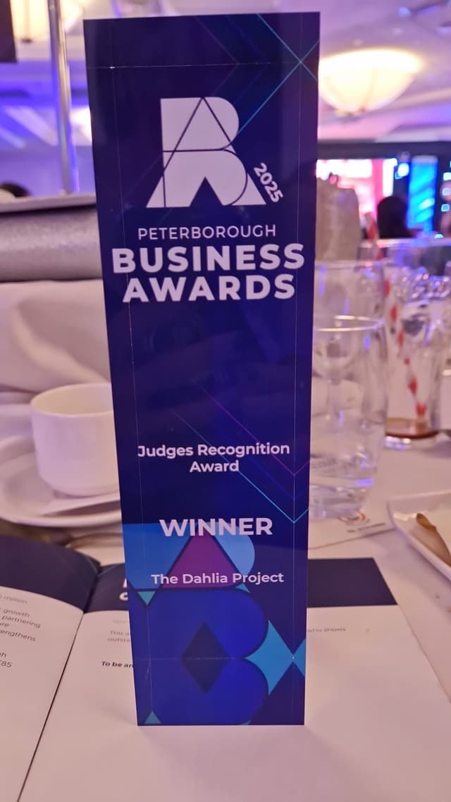 Dahlia Project win at the 2025 Peterborough Business Awards!!