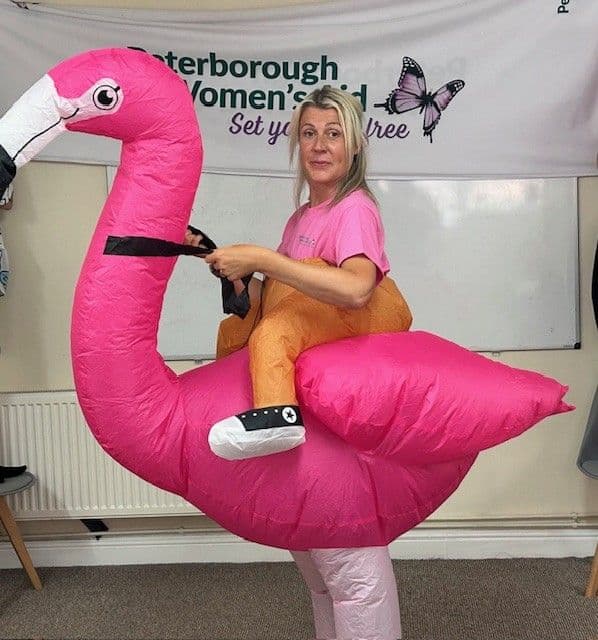 Our CEO is running as a flamingo for 13 miles!!!